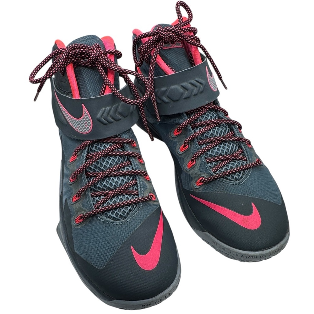 Nike LeBron James Zoom Soldier 8 Black and Red High-Top Sneakers - Size 11 - Picture 6 of 15